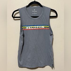 Peleton‎ Tank Top Striped athletic muscle jersey Size Small